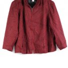 Maggie Mcnaughton Red Houndstooth Women's Light Jacket Blazer 18W 017