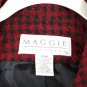 Maggie Mcnaughton Red Houndstooth Women's Light Jacket Blazer 18W 017