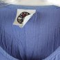 The Produce Co Blue Women's Casual Top Blouse Button Up Short Sleeve One Size 55