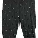 Dressbarn Black Polka Dot Women's Cropped Pants Size 20W 027