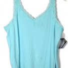 J H Collectibles Blue Women's Sleeveless Tank Lace Neckline Size 2 023