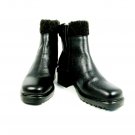 A J Valenci Women's Boots Booties Black Leather Ankle Side Zip Low Heels 6 M A J Valenci Women's Boots Booties Black Leather Ankle Side Zip Low Heels 6 M