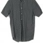 Van Heusen Black Men's Dress Shirt Short Sleeve Button Down Size Medium  011