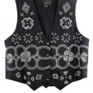 Carole Little Sport Black Women's Vest Embroidered XL 045