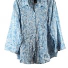 Style & Co Blue Floral Women's Top Blouse Button Up Collared Long Sleeve 22W 056 Style & Co Blue Floral Women's Top Blouse Button Up Collared Long Sleeve 22W 056