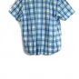 Izod Blue Plaid Men's Short Sleeve Dress Shirt Button Down XXL 013