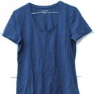 Amazon Essentials Navy Blue Women's Shirt Short Sleeve Scoop Neck Size M 022
