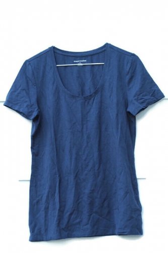 Amazon Essentials Navy Blue Women's Shirt Short Sleeve Scoop Neck Size M 022
