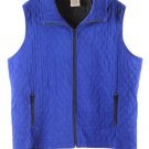 Allison Daley Blue Women's Vest Quilted Pattern Front Pockets Zip 14 057