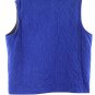 Allison Daley Blue Women's Vest Quilted Pattern Front Pockets Zip 14 057