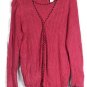 Emma James by Liz Claiborne Women's Pink Cardigan Sweater Built In Tank 1 041