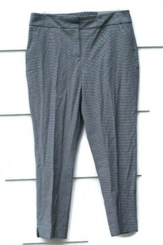 Chico's Black White Women's So Slimming Houndstooth Ankle Pants Size 10   013