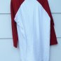 Cotton Heritage Men's White Shirt Red Long Sleeve Shirt Crewneck Size L  005