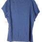 Villager Blue Women's Pullover Beaded Blouse V Neck Short Sleeve Size 3 042