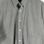 Arrow Gray White Check Men's Dress Shirt Short Sleeve Button Down Large 001