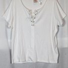 Emma James White Women's Short Sleeve Top Blouse Size 2 038 Emma James White Women's Short Sleeve Top Blouse Size 2 038