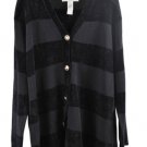 Jones New York Sport Black Women's Stretch Sweater Button Up 2X 055 Jones New York Sport Black Women's Stretch Sweater Button Up 2X 055