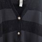 Jones New York Sport Black Women's Stretch Sweater Button Up 2X 055