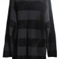 Jones New York Sport Black Women's Stretch Sweater Button Up 2X 055
