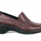 Clarks Women's Comfort Shoes Wedges Red Leather Slip On Size 9.5 M