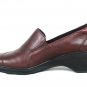Clarks Women's Comfort Shoes Wedges Red Leather Slip On Size 9.5 M