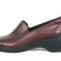 Clarks Women's Comfort Shoes Wedges Red Leather Slip On Size 9.5 M