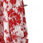 Vila Red White Women's Chiffon Smock Dress Long Sleeve Dress Size 40    021