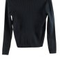 Xuba Black Women's Cardigan Knit Sweater Front Button Large 030