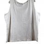 Susan Bristol White Women's Sleeveless Blouse Beaded 2W 060