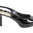 Franco Sarto Black Women's Sling Back Heels Shoes Sandals Open Toe 9.5M Franco Sarto Black Women's Sling Back Heels Shoes Sandals Open Toe 9.5M