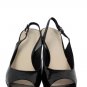 Franco Sarto Black Women's Sling Back Heels Shoes Sandals Open Toe 9.5M