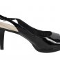 Franco Sarto Black Women's Sling Back Heels Shoes Sandals Open Toe 9.5M