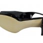 Franco Sarto Black Women's Sling Back Heels Shoes Sandals Open Toe 9.5M