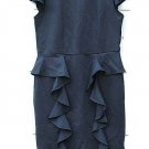 Thalia Sodi June Fashion Black Women's Short Dress Pencil Cut Ruffles Size S 005