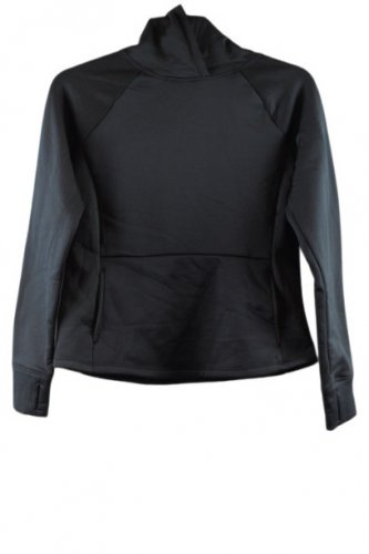 Xersion Quick-Dri Black Women's Sweatshirt Hooded Pullover Small 022