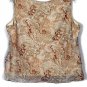 ConradC Brown Women's Sleeveless Blouse Lined Pullover Size 18 025