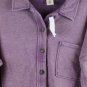 Cut & Paste Purple Women's Long Sleeve Shirt Full Button Closure X Small 019