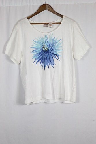 Emma James White Women's Casual Short Sleeve Shirt Size 2 006