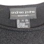 Andrea Jovine Black Metallic Women's Sleeveless Top Blouse 1X 036