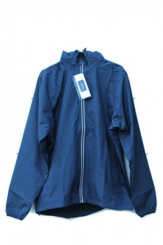 Charles River Apparel Navy Men's Full Front Zip Reflective Jacket Hoodie L  011