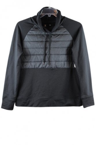 Xersion Black Men's Fleece Sweatshirt Pullover Drawstring Medium 003