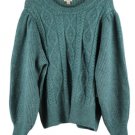 a.n.a Green Women's Cable Knit Pull On Sweater PXXL 029