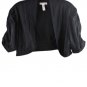 Ambiance Apparel Black Women's Cropped Light Blazer Open Front 1X 055