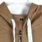 Original Design Brown Women's Sweatshirt Hooded Drawstring Full Zip XL 035