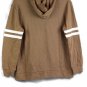 Original Design Brown Women's Sweatshirt Hooded Drawstring Full Zip XL 035