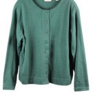 Bechamel Green Women's Long Sleeve Sweater Blazer Front Button Closure XL 045