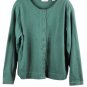 Bechamel Green Women's Long Sleeve Sweater Blazer Front Button Closure XL 045