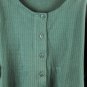 Bechamel Green Women's Long Sleeve Sweater Blazer Front Button Closure XL 045