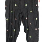 Sunbay Sport Black Embroidered Women's Pants Drawstring Closure 2X 004 Sunbay Sport Black Embroidered Women's Pants Drawstring Closure 2X 004
