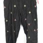Sunbay Sport Black Embroidered Women's Pants Drawstring Closure 2X 004